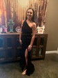 Sheath/Column One Shoulder Sparkly Velvet Sequin Prom Dresses