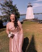 A-line Cowl Neck Satin Prom Dresses With Ruched