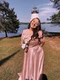 A-line Cowl Neck Satin Prom Dresses With Ruched
