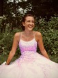 Princess Scoop Neck Tulle Prom Dresses With Appliques