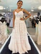 A-line Sweetheart Tulle Corset Prom Dresses With Appliques