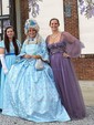 Ball Gown Sweetheart Puff Sleeve Tulle Prom Dresses With Beading