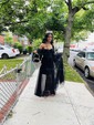 Ball Gown Sweetheart Puff Sleeve Tulle Prom Dresses With Beading