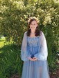 Ball Gown Sweetheart Puff Sleeve Tulle Prom Dresses With Beading