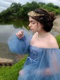 Ball Gown Sweetheart Puff Sleeve Tulle Prom Dresses With Beading