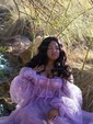Ball Gown Sweetheart Puff Sleeve Tulle Prom Dresses With Beading