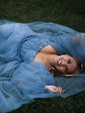 Ball Gown Sweetheart Puff Sleeve Tulle Prom Dresses With Beading