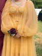 Ball Gown Sweetheart Puff Sleeve Tulle Prom Dresses With Beading