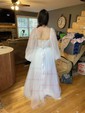 Ball Gown Sweetheart Puff Sleeve Tulle Prom Dresses With Beading