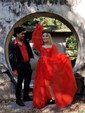 Ball Gown Sweetheart Puff Sleeve Tulle Prom Dresses With Beading