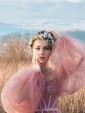 Ball Gown/Princess Sweep Train Sweetheart Tulle Long Sleeves Beading Prom Dresses