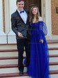 Ball Gown Sweetheart Puff Sleeve Tulle Prom Dresses With Beading