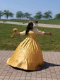 Ball Gown Off-the-shoulder Satin Prom Dresses With Appliques