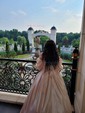 Ball Gown Sweetheart Satin Prom Dresses With Puff Sleeve