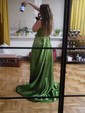 Ball Gown Sweetheart Satin Prom Dresses With Ruched