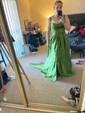 Ball Gown Sweetheart Satin Prom Dresses With Ruched