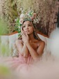Ball Gown Sweetheart Tulle Corset Prom Dresses With Ruched
