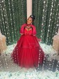 Ball Gown Sweetheart Tulle Corset Prom Dresses With Ruched