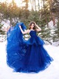 Ball Gown Sweetheart Tulle Sweep Train Tiered Prom Dresses