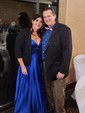 Black Ball Gown V-neck Satin Prom Dresses With Split