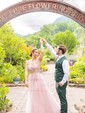 Ball Gown V-neck Tulle Prom Dresses With Appliques