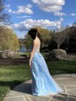 Ball Gown Scoop Neck Tulle Prom Dresses With Appliques