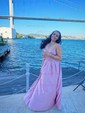 Ball Gown V-neck Satin Prom Dresses With Floor-length