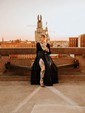 Ball Gown V-neck Velvet Satin Prom Dresses With Long Sleeves