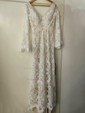 Trumpet/Mermaid V-neck Lace Sweep Train Wedding Dresses