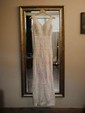 Sheath/Column V-neck Lace Sweep Train Wedding Dresses