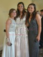Ball Gown V-neck Floor-length Tulle Prom Dresses With Appliques