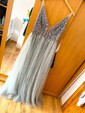 Ball Gown/Princess Floor-length V-neck Tulle Beading Prom Dresses