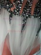 Ball Gown/Princess Floor-length V-neck Tulle Beading Prom Dresses