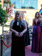 A-line V-neck Glitter Prom Dresses With Ruched