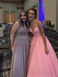 Ball Gown/Princess Floor-length V-neck Glitter Pockets Prom Dresses