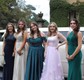 Ball Gown Scoop Neck Tulle 3D Floral Prom Dresses