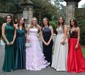 Ball Gown Scoop Neck Tulle 3D Floral Prom Dresses