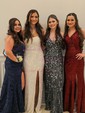 Mermaid Scoop Neck Sparkly Sequin Prom Dresses