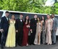 Ball Gown V-neck Tulle Lace Prom Dresses With Appliques Lace