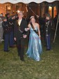 Ball Gown Square Neck Glitter Prom Dresses With Ruched