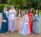 Ball Gown Scoop Neck Tulle Prom Dresses With Appliques