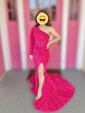 Sheath/Column One Shoulder Long Sleeves Sparkly Sequin Prom Dresses