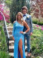 Sheath/Column One Shoulder Long Sleeves Sparkly Sequin Prom Dresses