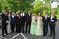A-line Scoop Neck Satin Prom Dresses With Ruched
