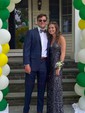 Sheath/Column V-neck Sparkly Sequin Prom Dresses
