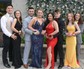 Sheath/Column V-neck Sparkly Sequin Prom Dresses