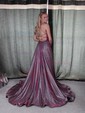 Ball Gown Square Neck Glitter Prom Dresses