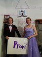 Princess Scoop Neck Tulle Prom Dresses With Appliques