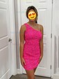 Sheath/Column One Shoulder Velvet Sequins Short/Mini Homecoming Dresses