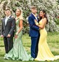 Mermaid V-neck Backless Sparkly Sequin Prom Dresses